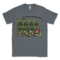 Charcoal Heather reel great papa Classic Tee - Artiststas
