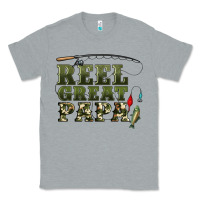 Heather Grey reel great papa Classic Tee - Artiststas