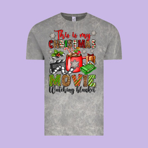 This Is My Christmas Movie Watching Blanket Vintage Tee Designed By Oliviacreatesart