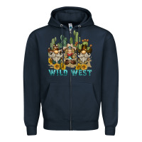 Navy wild west western gnome Zipper Hoodie - BarkalooDesign