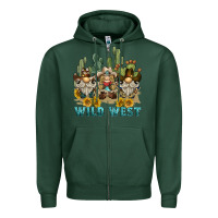 Sports Green wild west western gnome Zipper Hoodie - BarkalooDesign