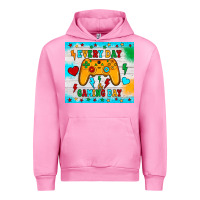 Fuchsia Pink every day is gaming day Urban Hoodie - JahusDesignShop