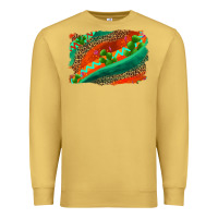 Antique Gold westerb aztec and leopard background Premium Sweatshirt - AdoDesignShop
