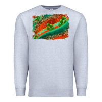Heather Grey westerb aztec and leopard background Premium Sweatshirt - AdoDesignShop