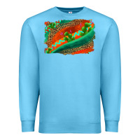 Ocean Blue westerb aztec and leopard background Premium Sweatshirt - AdoDesignShop