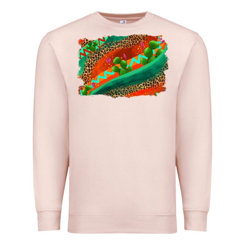 Westerb Aztec And Leopard Background Premium Sweatshirt by AdoDesignShop | Teevron