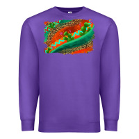 Purple westerb aztec and leopard background Premium Sweatshirt - AdoDesignShop