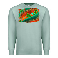 Seafoam westerb aztec and leopard background Premium Sweatshirt - AdoDesignShop