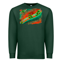 Sports Green westerb aztec and leopard background Premium Sweatshirt - AdoDesignShop
