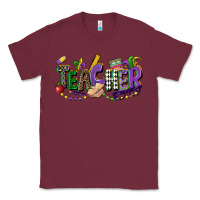 Burgundy teacher mardi gras Classic Tee - CowGirlArtShop