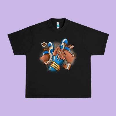 Football Afro Girl Sneakers Urban Heavy Tee Designed By Ranaportraitstore