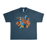 Midnight Navy Football afro girl sneakers Urban Heavy Tee - RanaPortraitStore