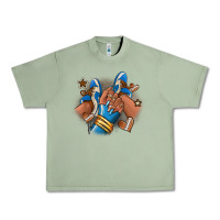 Oil Green Football afro girl sneakers Urban Heavy Tee - RanaPortraitStore