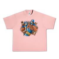 Salmon Football afro girl sneakers Urban Heavy Tee - RanaPortraitStore
