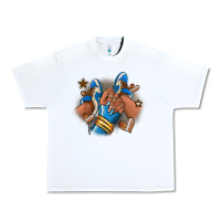 White Football afro girl sneakers Urban Heavy Tee - RanaPortraitStore