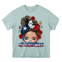 Arona Puerto Rico messy bun Heavy Core Tee - NancyCooperArtShop