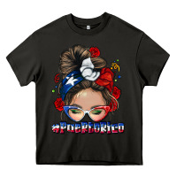 Asphalt Puerto Rico messy bun Heavy Core Tee - NancyCooperArtShop