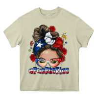 Mossy Puerto Rico messy bun Heavy Core Tee - NancyCooperArtShop