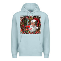 Blue Mist merry Christmas Premium Hoodie - CowhideDigitalArt