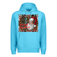 Ocean Blue merry Christmas Premium Hoodie - CowhideDigitalArt
