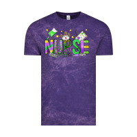 Cloud Purple mardi gras nurse Vintage Tee - OliviaCreatesArt