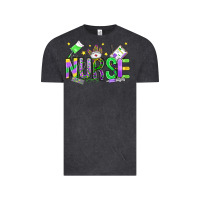 Vintage Black mardi gras nurse Vintage Tee - OliviaCreatesArt