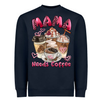 Navy mama needs coffee Heavyweight Sweatshirt - BarkalooDesign