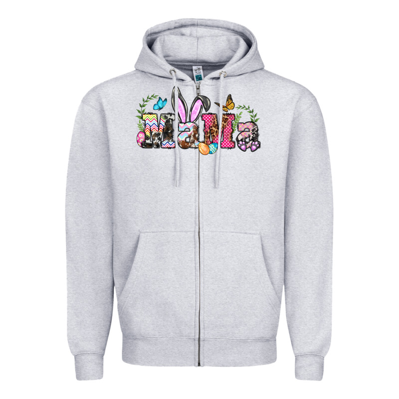 Easter Bunny Mama Zipper Hoodie by BarkalooDesign | Teevron