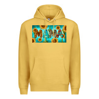 Antique Gold western mama with sunflowers and cactus Premium Hoodie - RanaPortraitStore