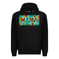 Black western mama with sunflowers and cactus Premium Hoodie - RanaPortraitStore