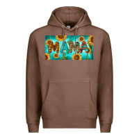 Chestnut western mama with sunflowers and cactus Premium Hoodie - RanaPortraitStore