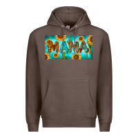Coffee western mama with sunflowers and cactus Premium Hoodie - RanaPortraitStore