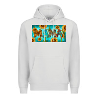 Dove Grey western mama with sunflowers and cactus Premium Hoodie - RanaPortraitStore