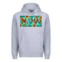 Heather Grey western mama with sunflowers and cactus Premium Hoodie - RanaPortraitStore