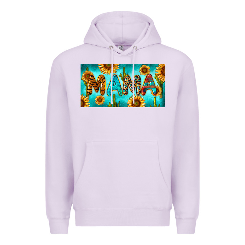 Western Mama With Sunflowers And Cactus Premium Hoodie by RanaPortraitStore | Teevron