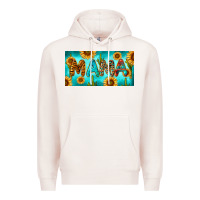 Pale Pink western mama with sunflowers and cactus Premium Hoodie - RanaPortraitStore