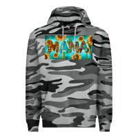 Slate Camo western mama with sunflowers and cactus Premium Hoodie - RanaPortraitStore