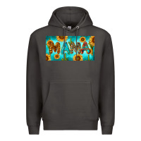 Smoke western mama with sunflowers and cactus Premium Hoodie - RanaPortraitStore