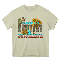 Mossy Raised on Country and Sunshine Heavy Core Tee - texasbilliewilder