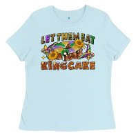 Baby Blue let them eat king cake Ladies Tee - CowGirlArtShop