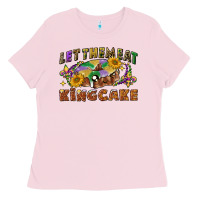 Bubblegum Pink let them eat king cake Ladies Tee - CowGirlArtShop