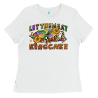 White let them eat king cake Ladies Tee - CowGirlArtShop