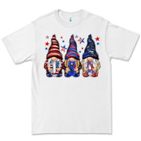White USA gnomies 4th of july Premium Tee - HowdyJamesFarm