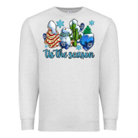 Oatmeal Heather tis the season christmas tree  cake winter and snowman Premium Sweatshirt - AdoDesignShop