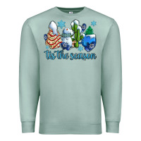 Seafoam tis the season christmas tree  cake winter and snowman Premium Sweatshirt - AdoDesignShop