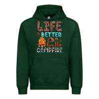 Forest Green life is better by the campfire Urban Hoodie - JahusDesignShop