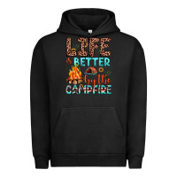 Pigment Black life is better by the campfire Urban Hoodie - JahusDesignShop