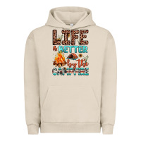 Pigment French Oak life is better by the campfire Urban Hoodie - JahusDesignShop