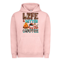 Pigment Salmon life is better by the campfire Urban Hoodie - JahusDesignShop