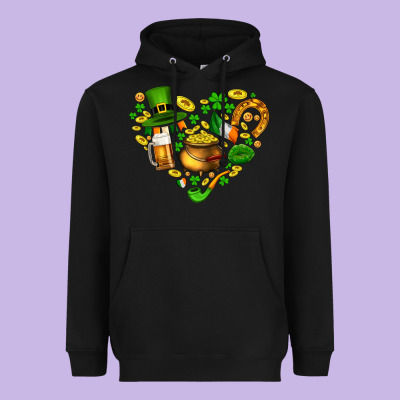 St Patricks Heart Heavyweight Hoodie Designed By Adodesignshop